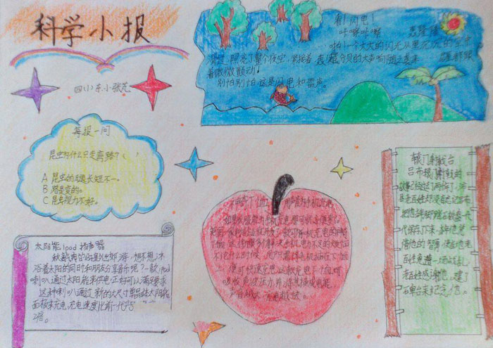 我愛科學(xué)手抄報(bào)圖片，科學(xué)小報(bào)