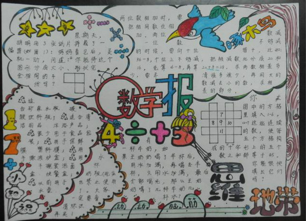 小學(xué)生數(shù)學(xué)手抄報圖片，數(shù)學(xué)報