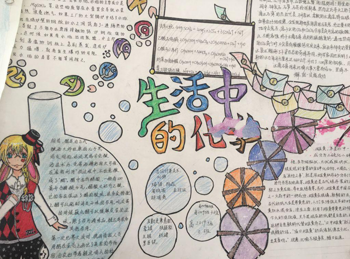 生活中的化學(xué)手抄報圖片
