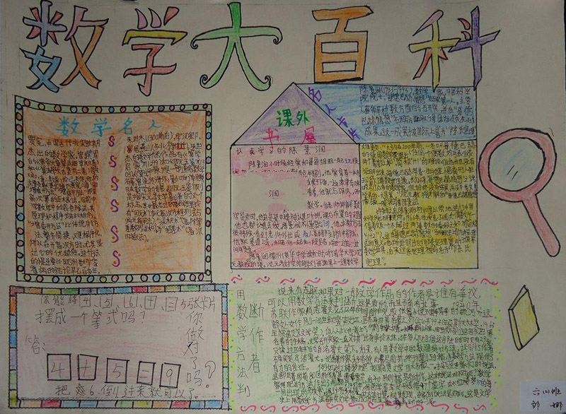 關(guān)于數(shù)學(xué)的手抄報(bào)圖片，挑戰(zhàn)數(shù)學(xué)