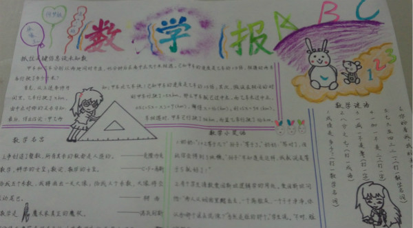 數(shù)學手抄報，數(shù)學報