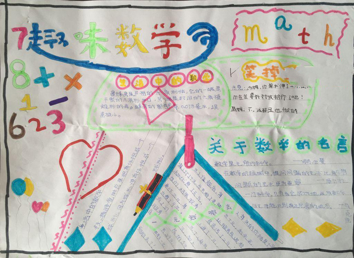 數(shù)學(xué)手抄報(bào)圖片，趣味數(shù)學(xué)