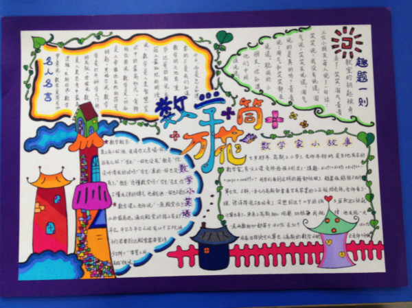 小學(xué)生數(shù)學(xué)手抄報圖片，數(shù)學(xué)萬花筒
