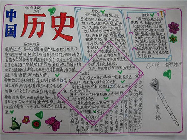 關(guān)于歷史的手抄報(bào)圖片，中國(guó)歷史