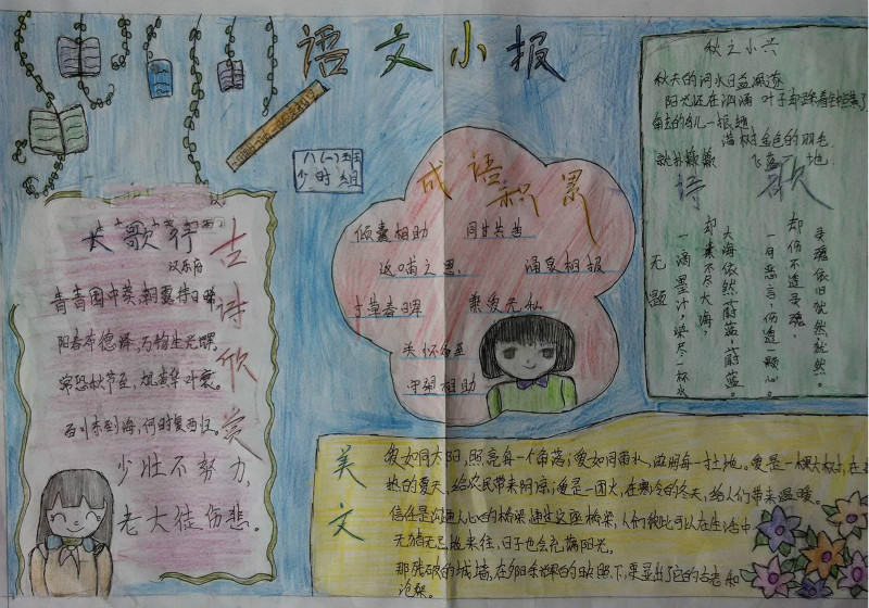 三年級語文手抄報，語文小報