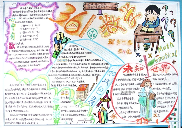數(shù)學手抄報，心中有數(shù)