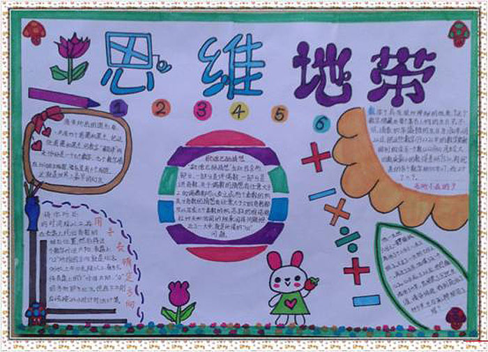 初一數(shù)學(xué)手抄報(bào)，思維地帶
