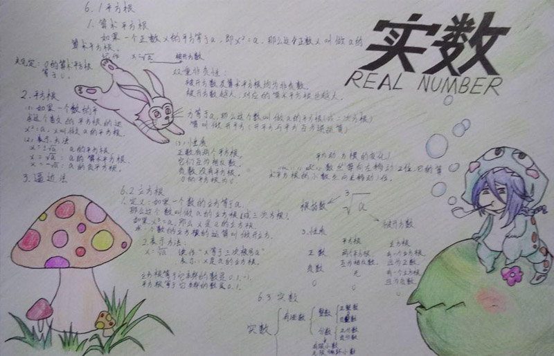 暑假數(shù)學(xué)手抄報(bào)圖片，教你認(rèn)識實(shí)數(shù)