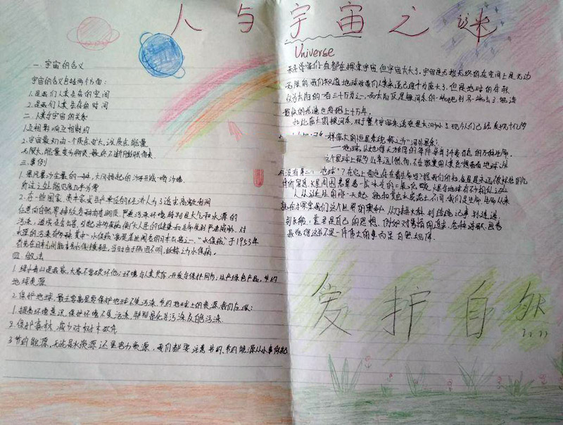小學生科學手抄報，宇宙之謎