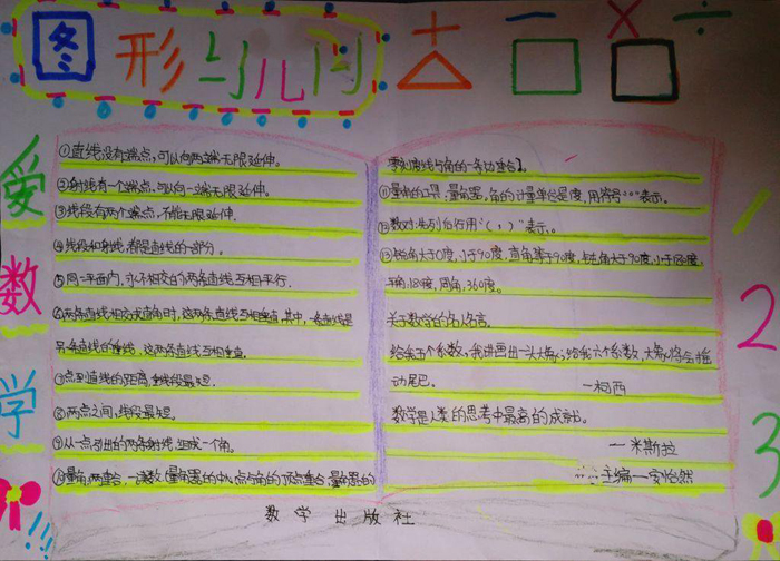 四年級數(shù)學(xué)手抄報圖片，我愛數(shù)學(xué)