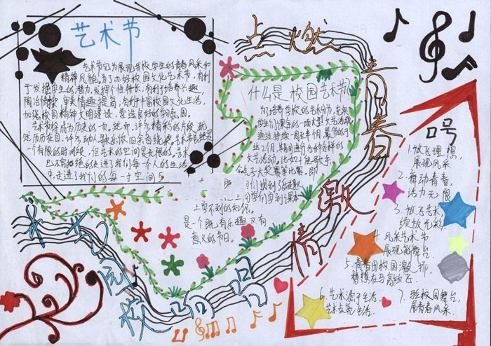 漂亮的藝術(shù)節(jié)手抄報(bào)