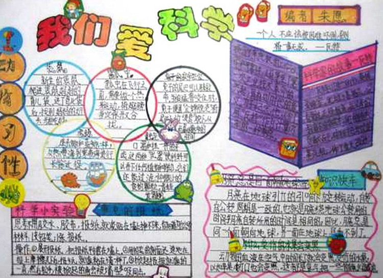 我們愛科學手抄報圖片