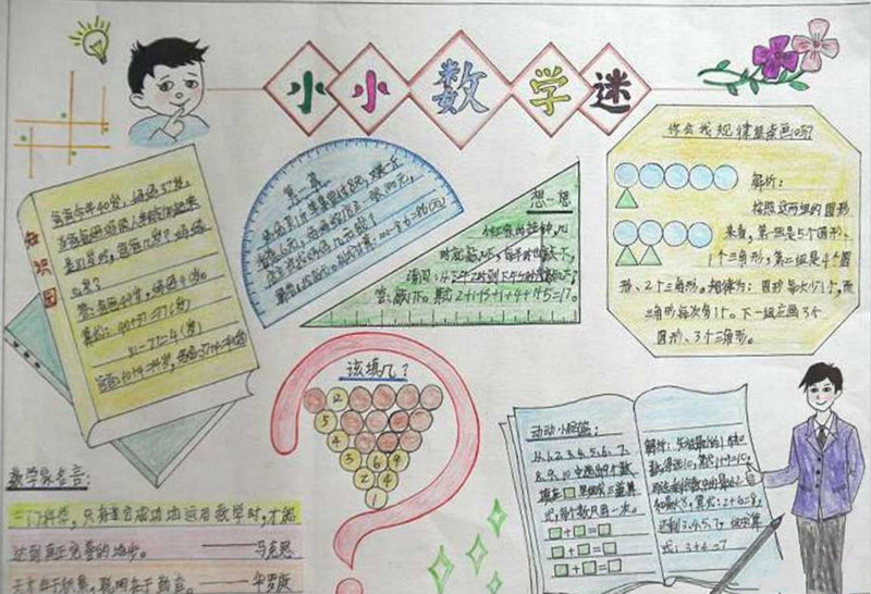 數(shù)學(xué)手抄報(bào)，小小數(shù)學(xué)迷