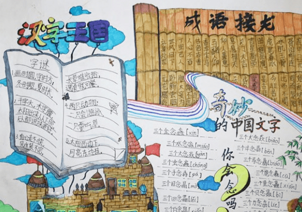 語文手抄報，漢字王國