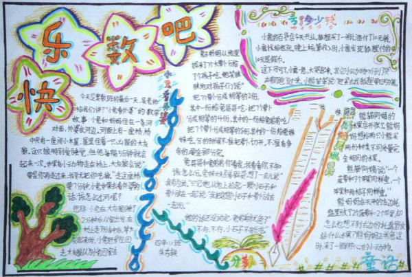 三年級手抄報內(nèi)容，快樂數(shù)吧