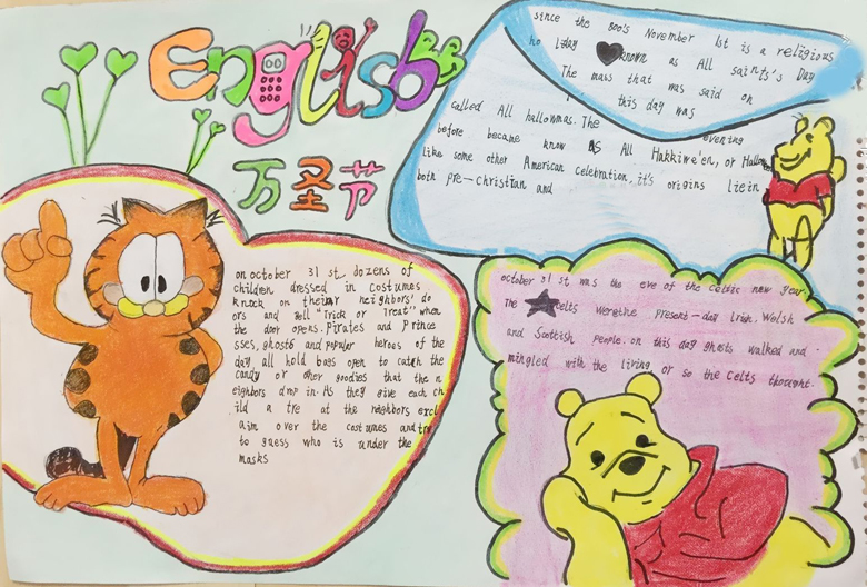 小學(xué)生英語手抄報，萬圣節(jié)