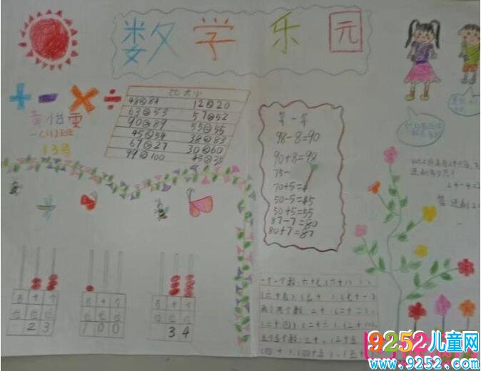 數(shù)學(xué)樂園<a href=http://www.inspiredelm.com/shouchaobao/ target=_blank class=infotextkey>手抄報</a>圖片大全，遨游在數(shù)學(xué)的樂園（四張）