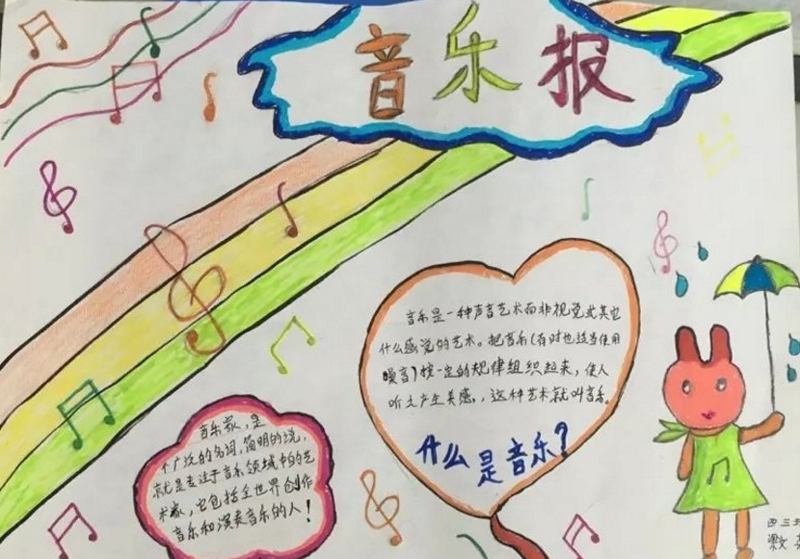 音樂手抄報內(nèi)容，生活中的音樂