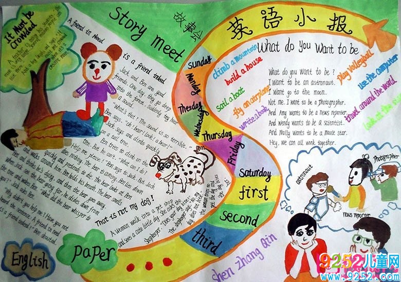 小學(xué)生英語(yǔ)<a href=http://www.inspiredelm.com/shouchaobao/ target=_blank class=infotextkey>手抄報(bào)</a>圖片大全，快樂(lè)學(xué)英語(yǔ)（13張）