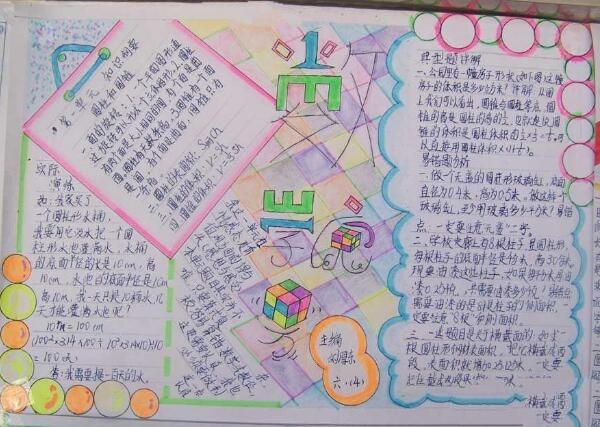 漂亮的數(shù)學(xué)手抄報版面圖片