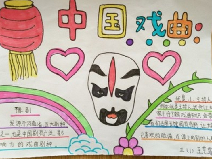 中國戲曲手抄報(bào)圖片，戲曲的來源