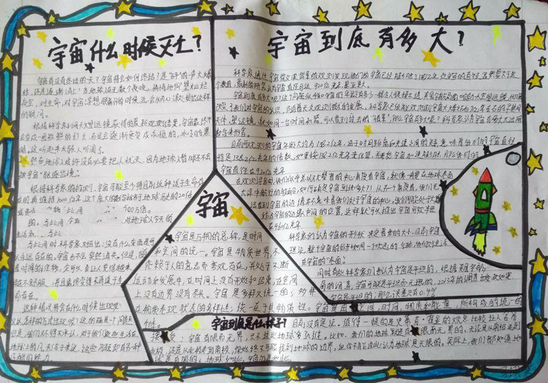 小學生科學手抄報，宇宙到底有多大