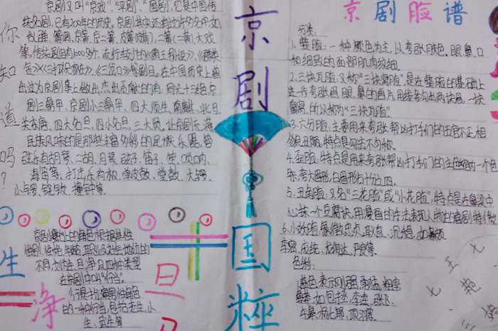 簡(jiǎn)單的戲曲文化手抄報(bào)圖片