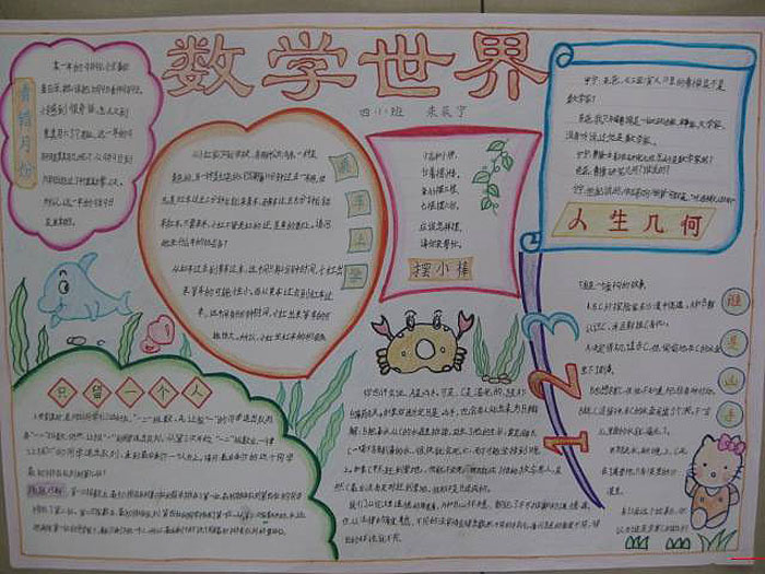 數(shù)學(xué)手抄報(bào)圖，數(shù)學(xué)世界