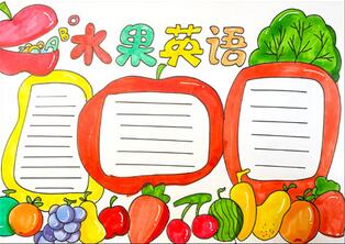 水果英語手抄報怎么畫？