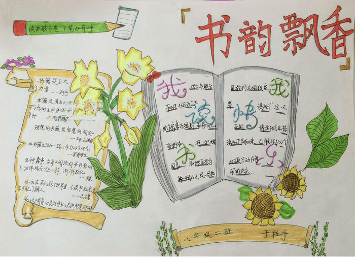 2018年讀書節(jié)手抄報(bào)內(nèi)容，書韻飄香