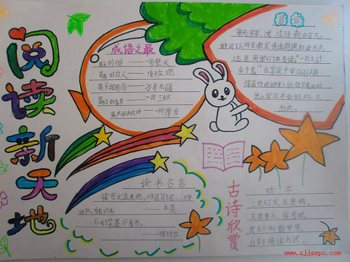 讀書的手抄報(bào)，閱讀新天地