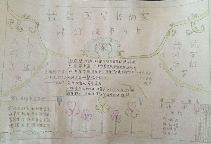 我的家鄉(xiāng)手抄報(bào)，建好美麗同安