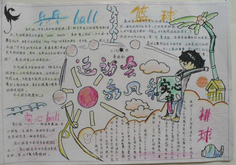 運動會手抄報，運動會秀風(fēng)采