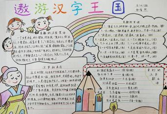 遨游漢字王國(guó)手抄報(bào)圖片，我愛(ài)漢字