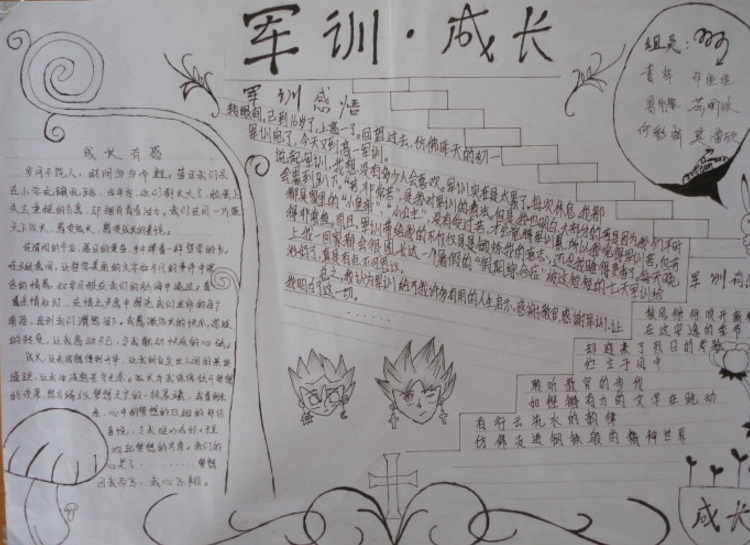 軍訓(xùn)手抄報(bào)，軍訓(xùn)成長
