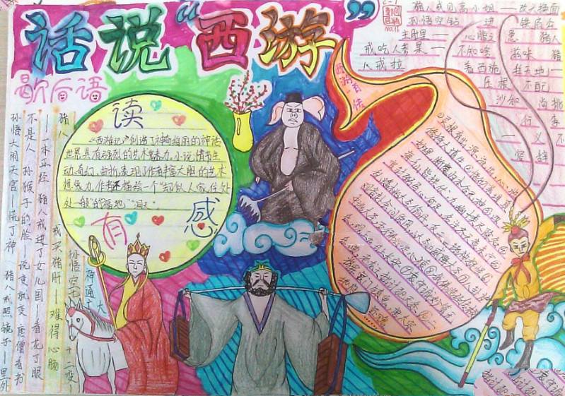 四大名著手抄報，西游記手抄報大全