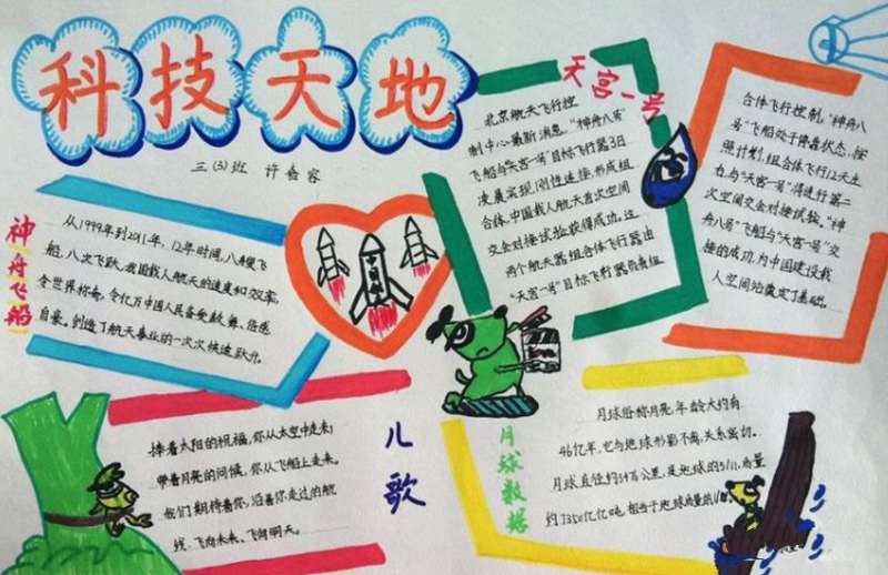 科技創(chuàng)新手抄報，科技的天地