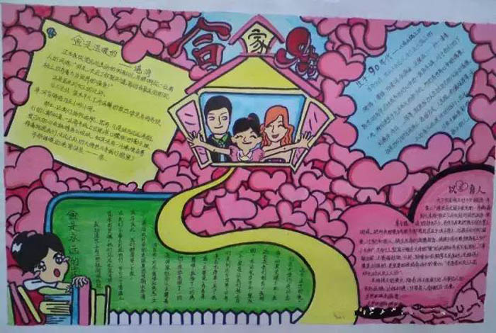 關(guān)于幸福的手抄報(bào),合家歡