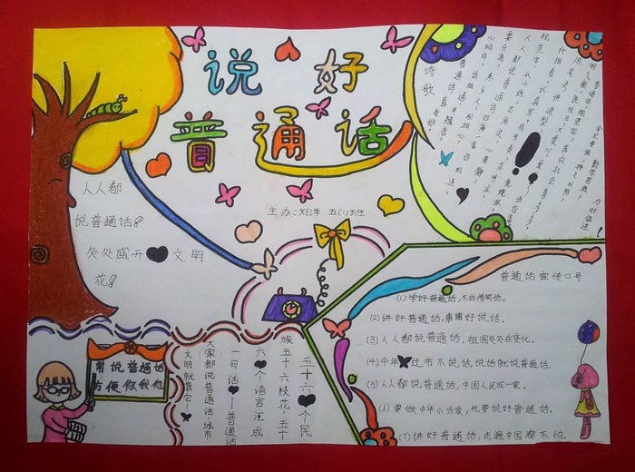 講普通話寫規(guī)范字手抄報(bào)，說好普通話