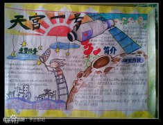 天宮一號手抄報