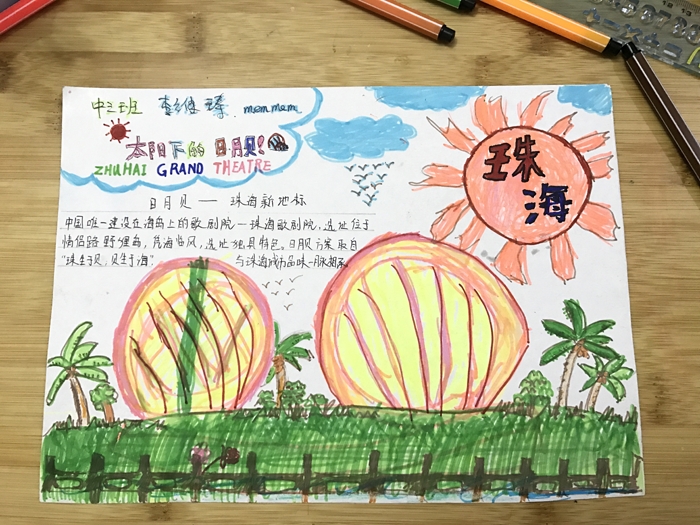我的家鄉(xiāng)手抄報(bào)圖片，珠海