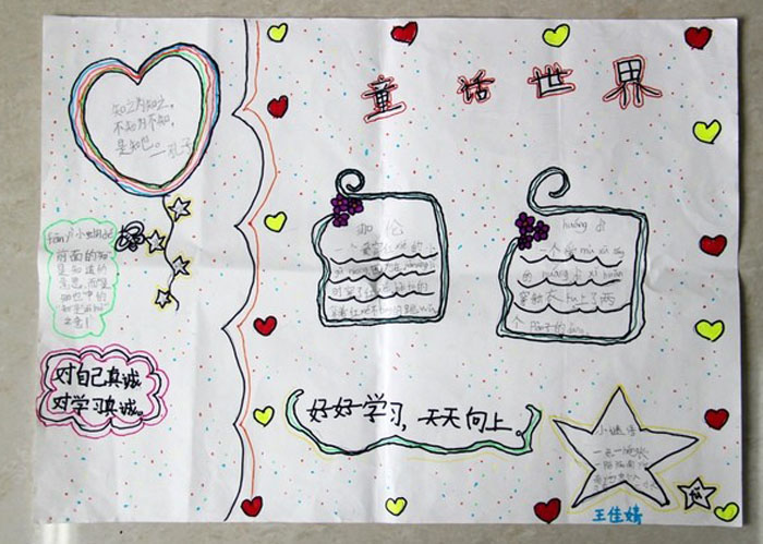 讀書小報手抄報，童話世界