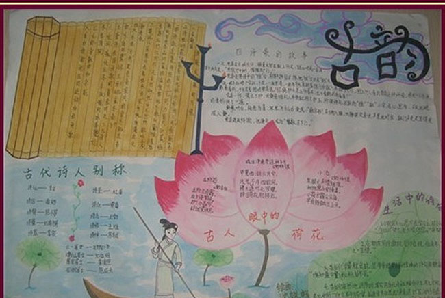 關(guān)于古詩的手抄報(bào)，古韻手抄報(bào)