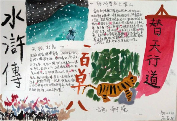 水滸傳手抄報,梁山好漢的故事
