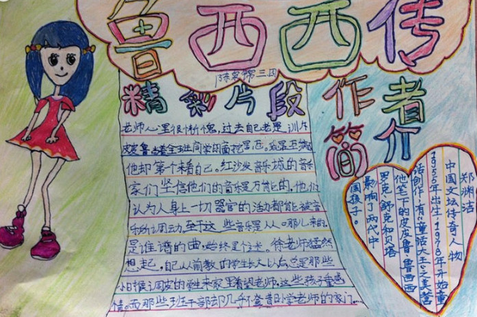 皮皮魯和魯西西故事手抄報，魯西西傳