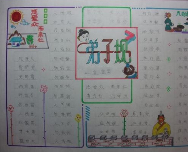 弟子規(guī)手抄報，聆聽圣人教誨