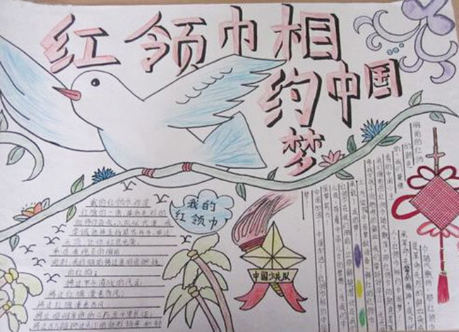 關(guān)于紅領(lǐng)巾的手抄報，責(zé)任重于山