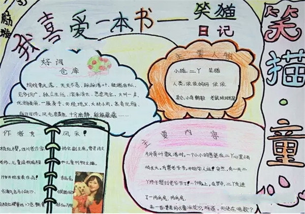 我喜愛的一本書笑貓日記讀書手抄報
