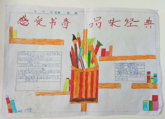 我愛閱讀手抄報(bào)圖片，感受書香