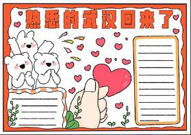 熟悉的武漢回來了手抄報
